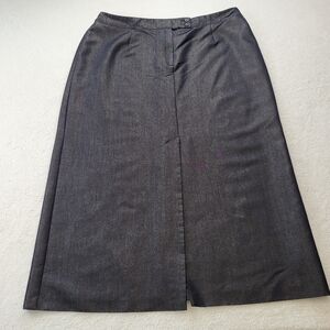 Norton McNaughton A-Line Skirt with Front Vent Slate Blue Women's  Size 16